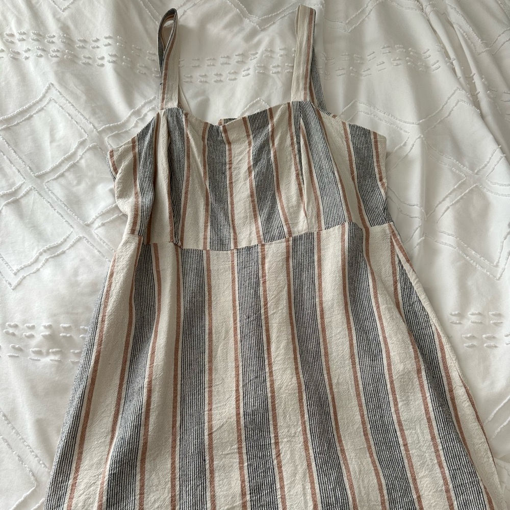cotton on striped linen dress